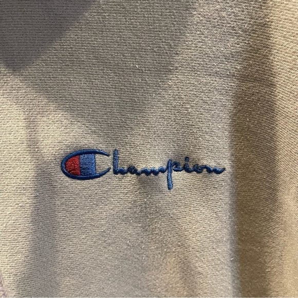 AV: Champion Men's Beige Embroidered Logo Sweatshirts & Hoodies Sz S - Picture 7 of 11